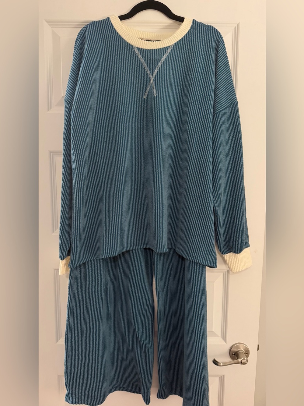 Teal Zenana Ribbed Set Size Large